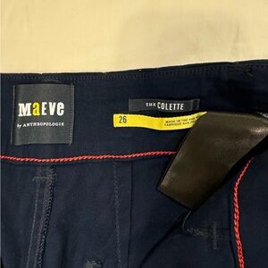 Anthropolgie Collette pant. Navy blue. Size 26. NWT.